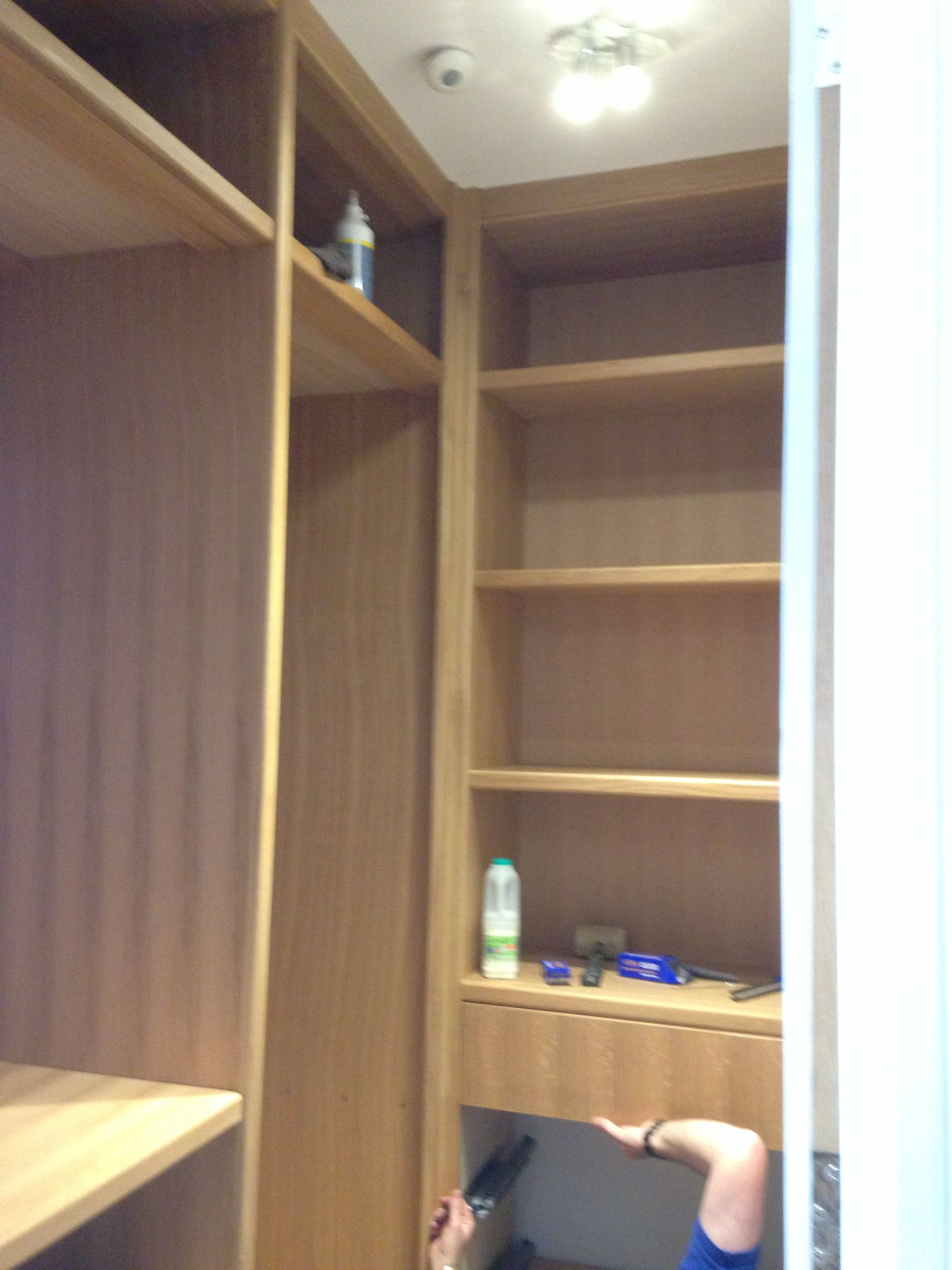 Shelving units installed for a local project