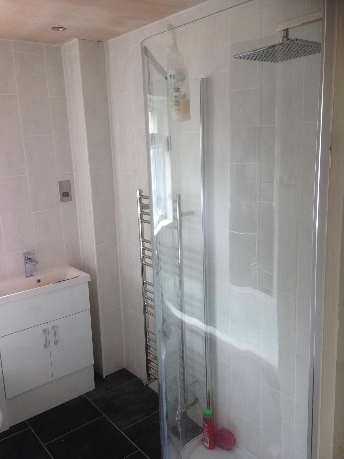 Shower installation for a bathroom project in Kent 