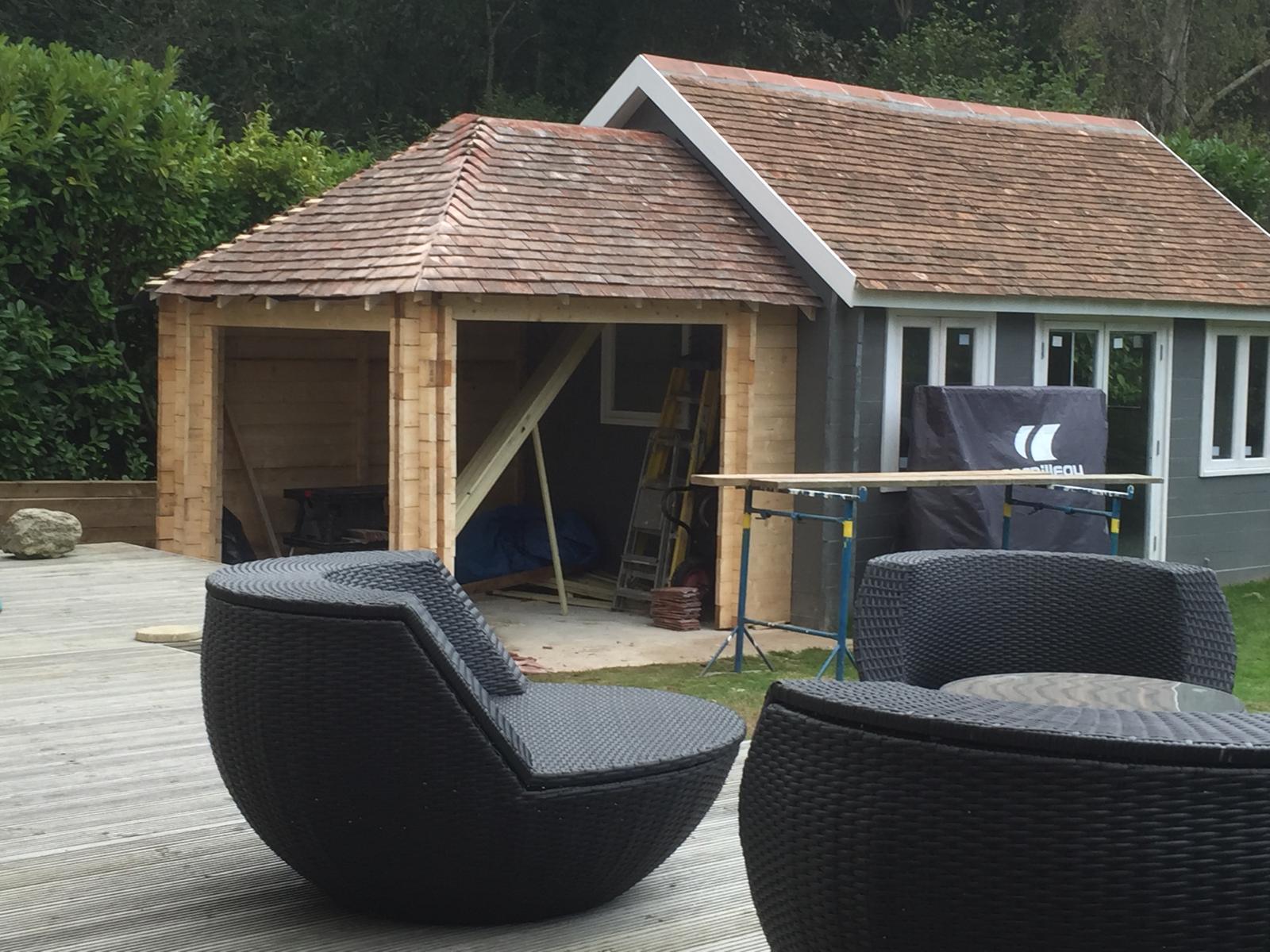 Side extension build on summer house project