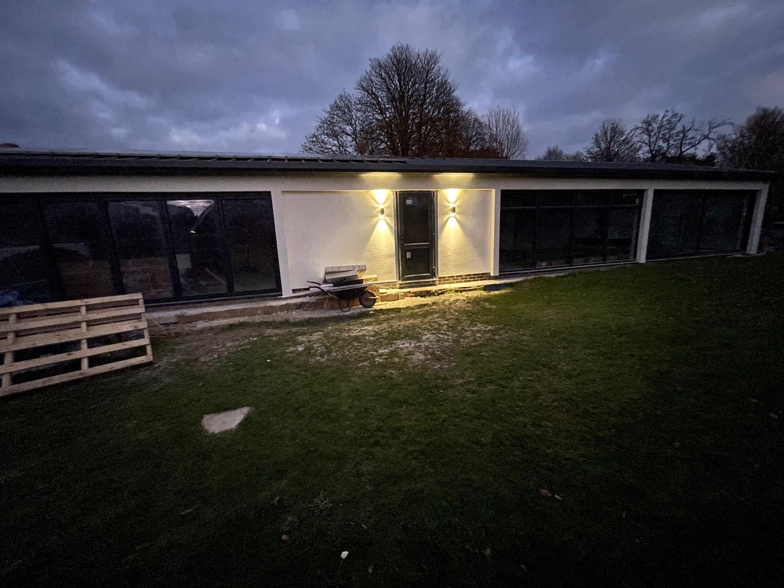 Side of private swimming pool project in Kent