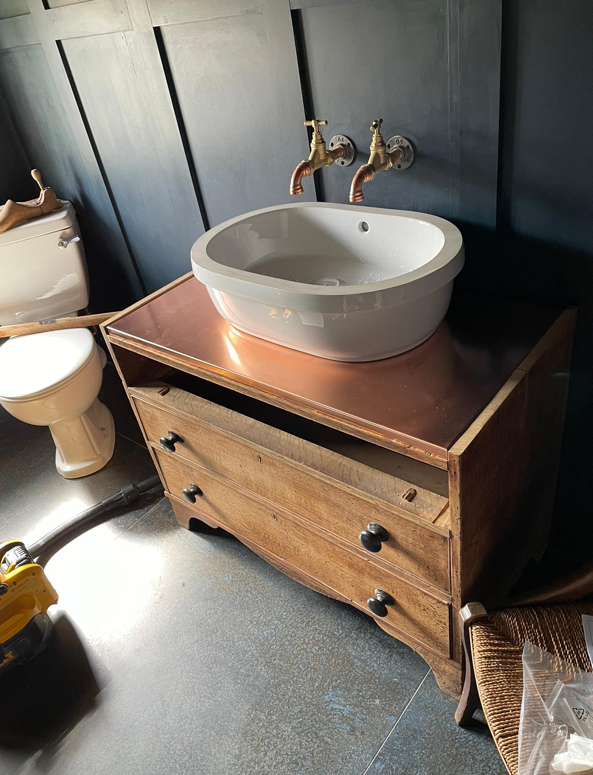 Sink installation for local bathroom project