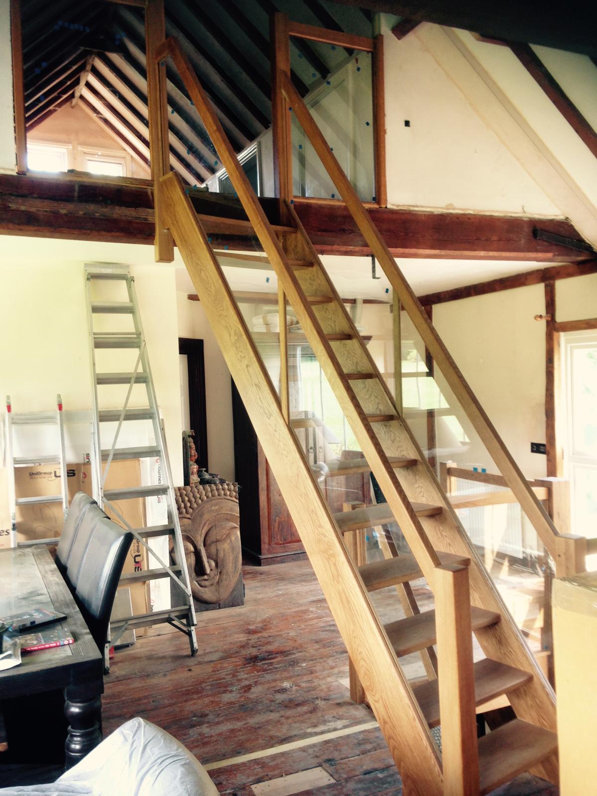 Stair case installation