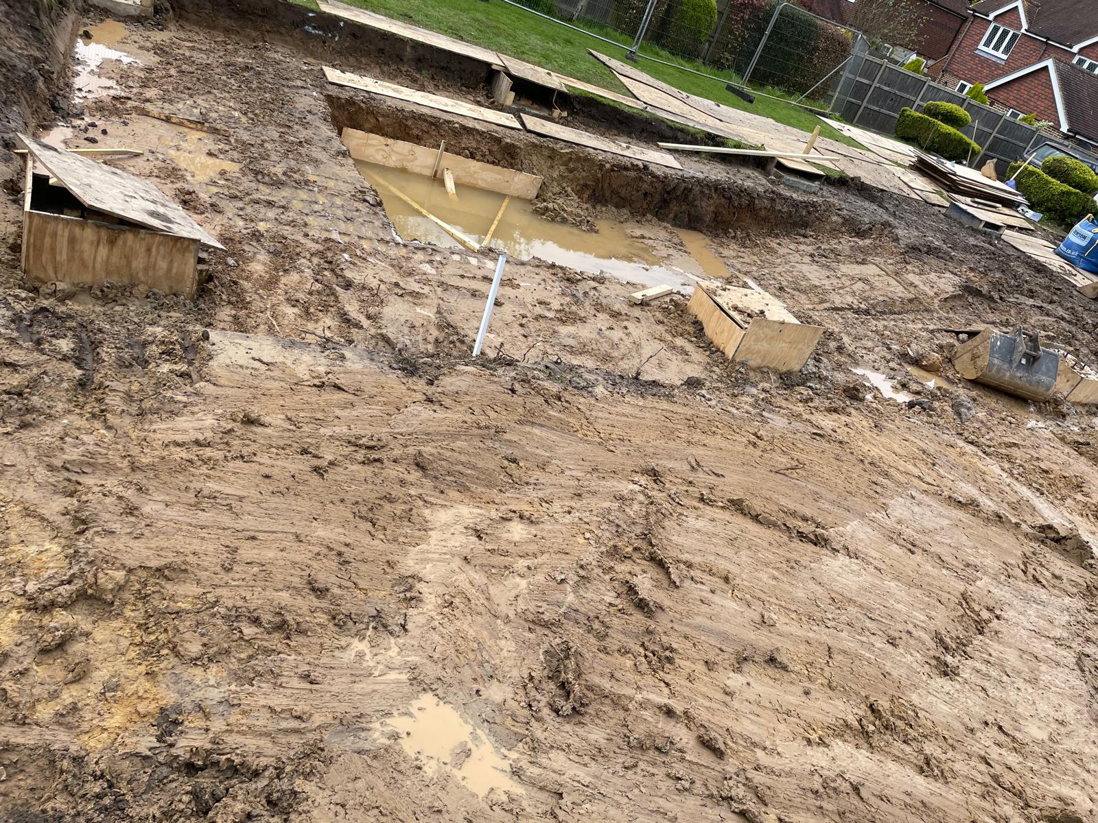 Start of swimming pool dig out