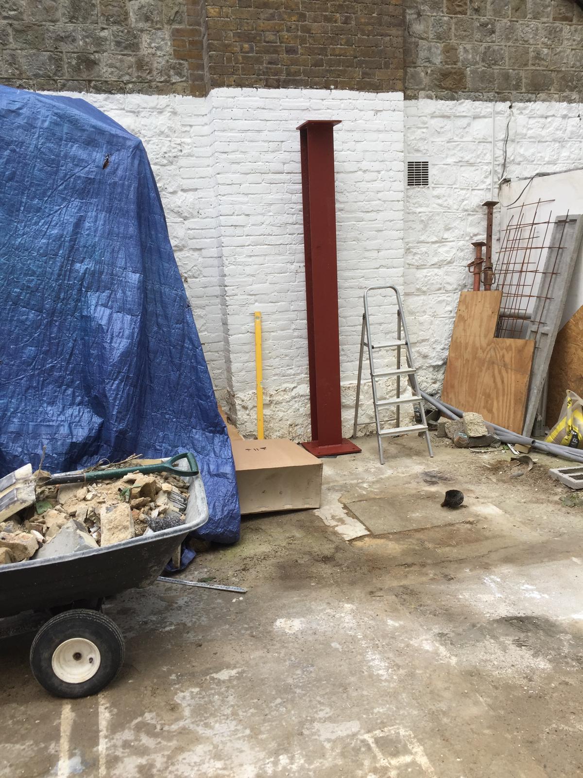 Steel Supports ready to go on an extension project