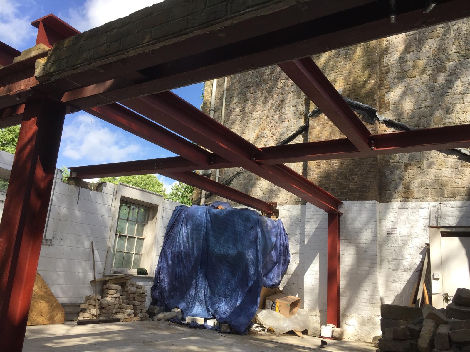 Steels installed on an extension project in Kent