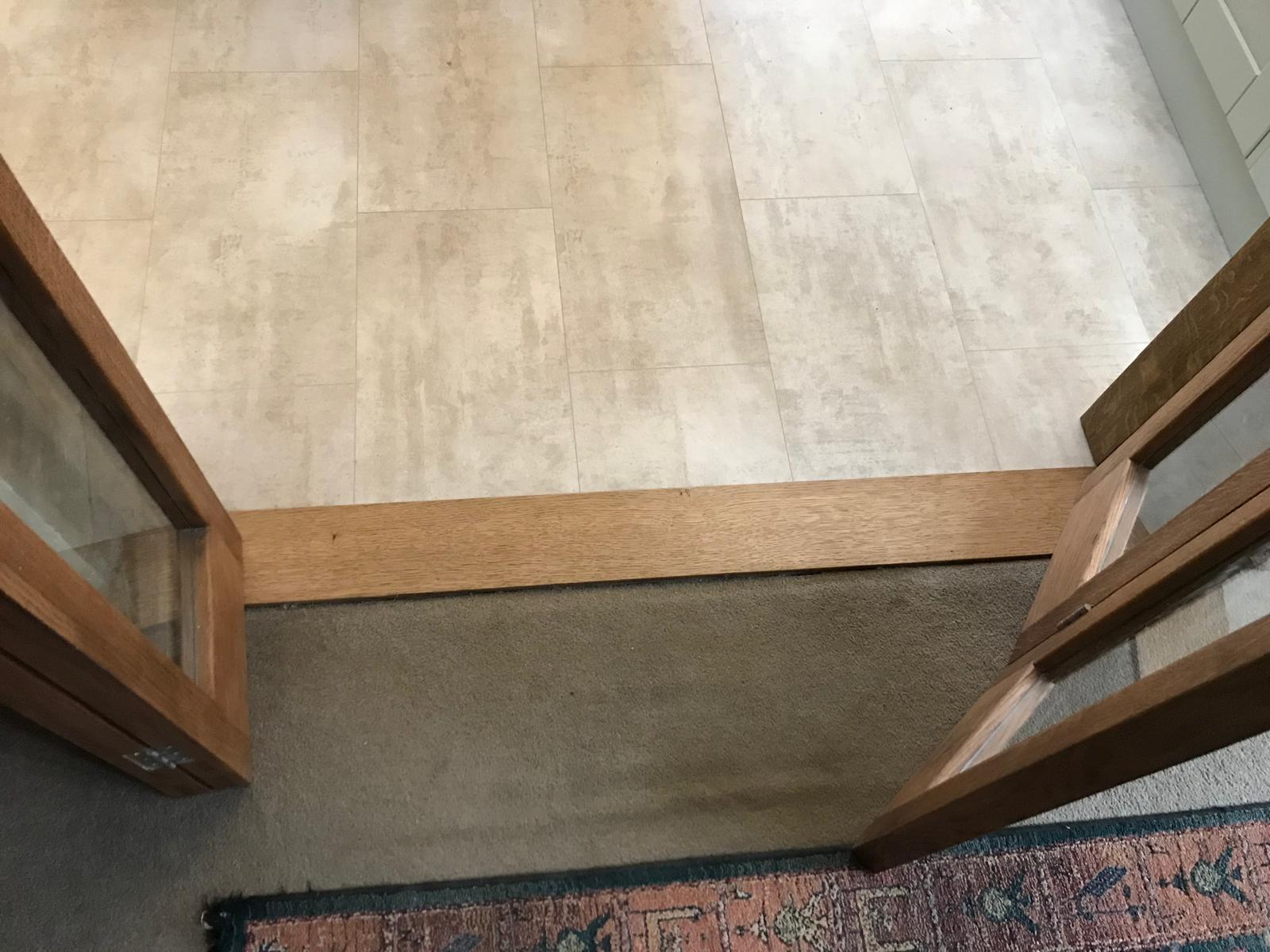 Threshold installation on kitchen extension project