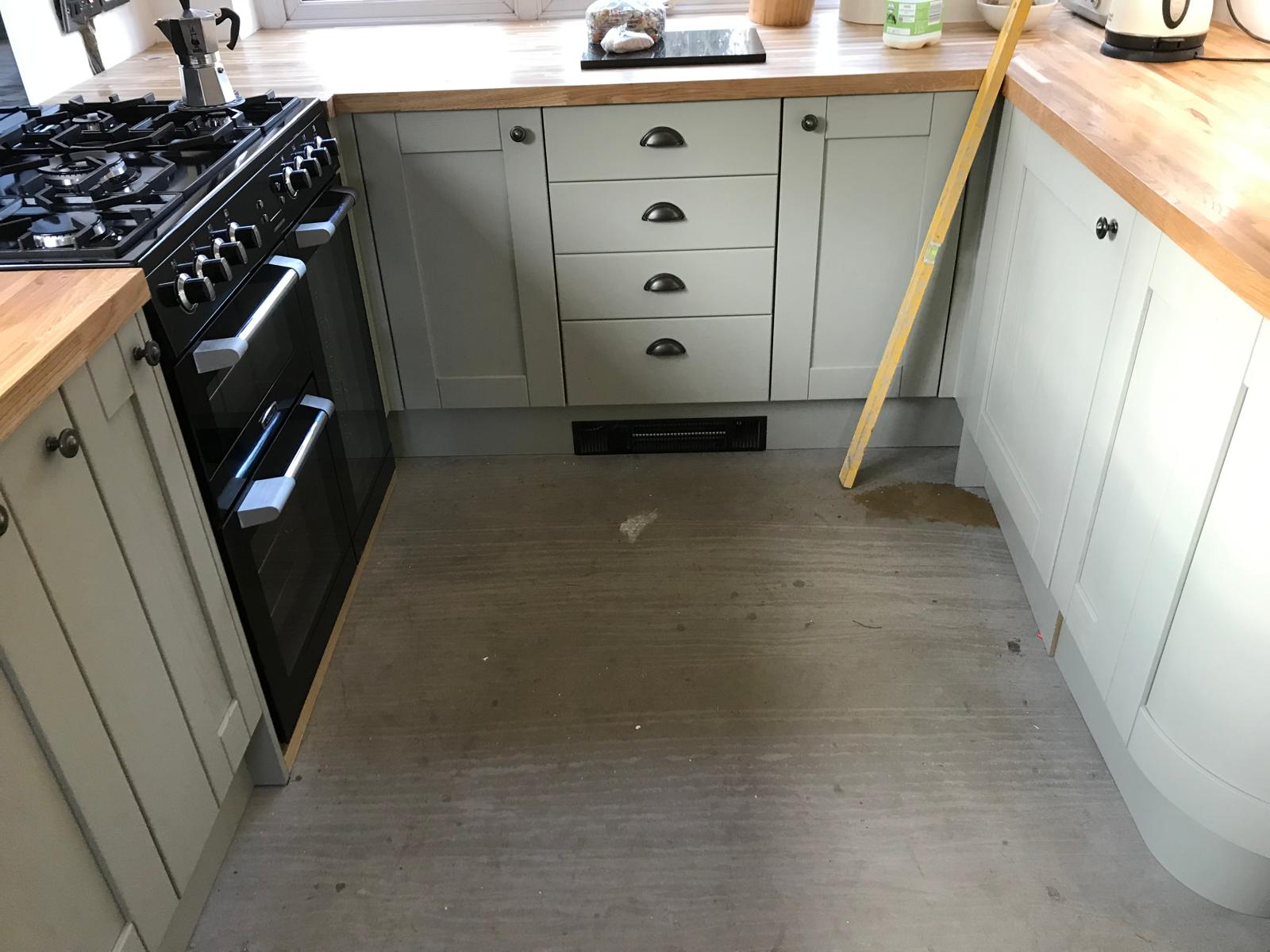 Vent installation on plinth on kitchen extension project