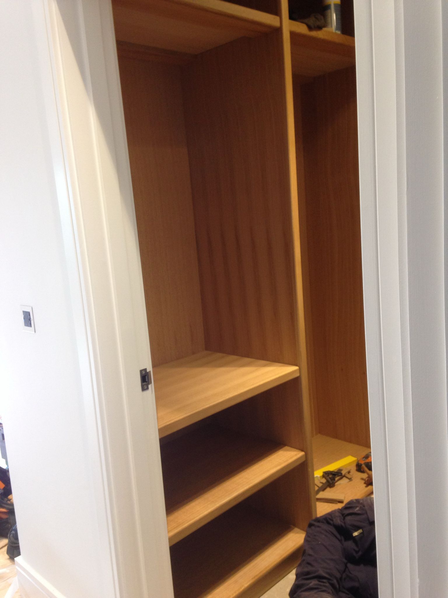Wardrobe installation for a decorating project in Kent