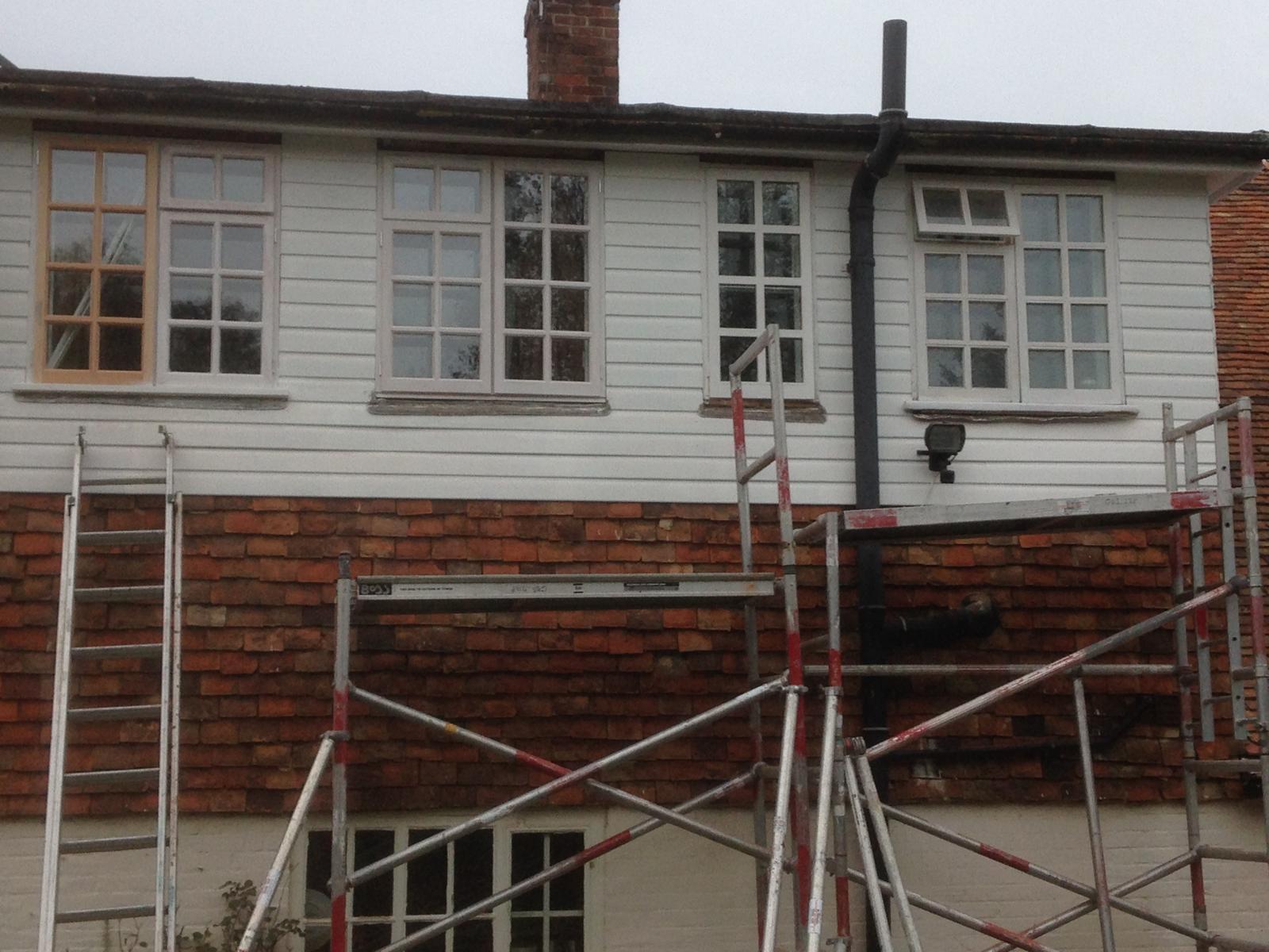 White exterior cladding installed for local project