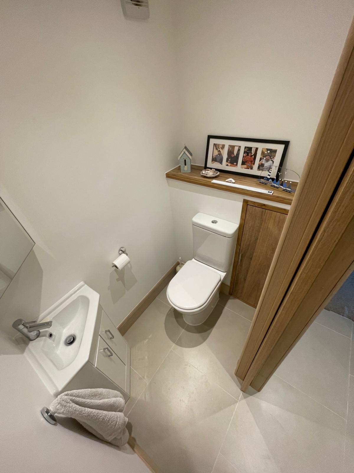White painted walls in the toilet area for a local painting and decorating project