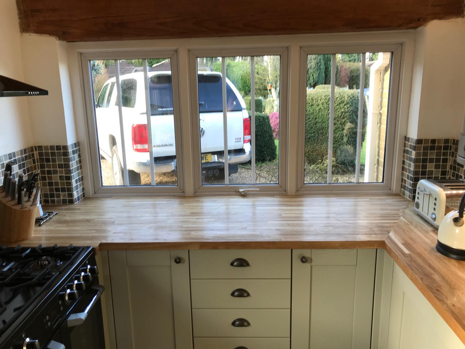 Window area of kitchen installation extension project