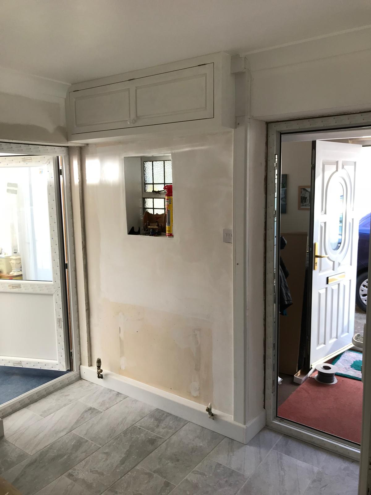 Window to be removed on kitchen installation project
