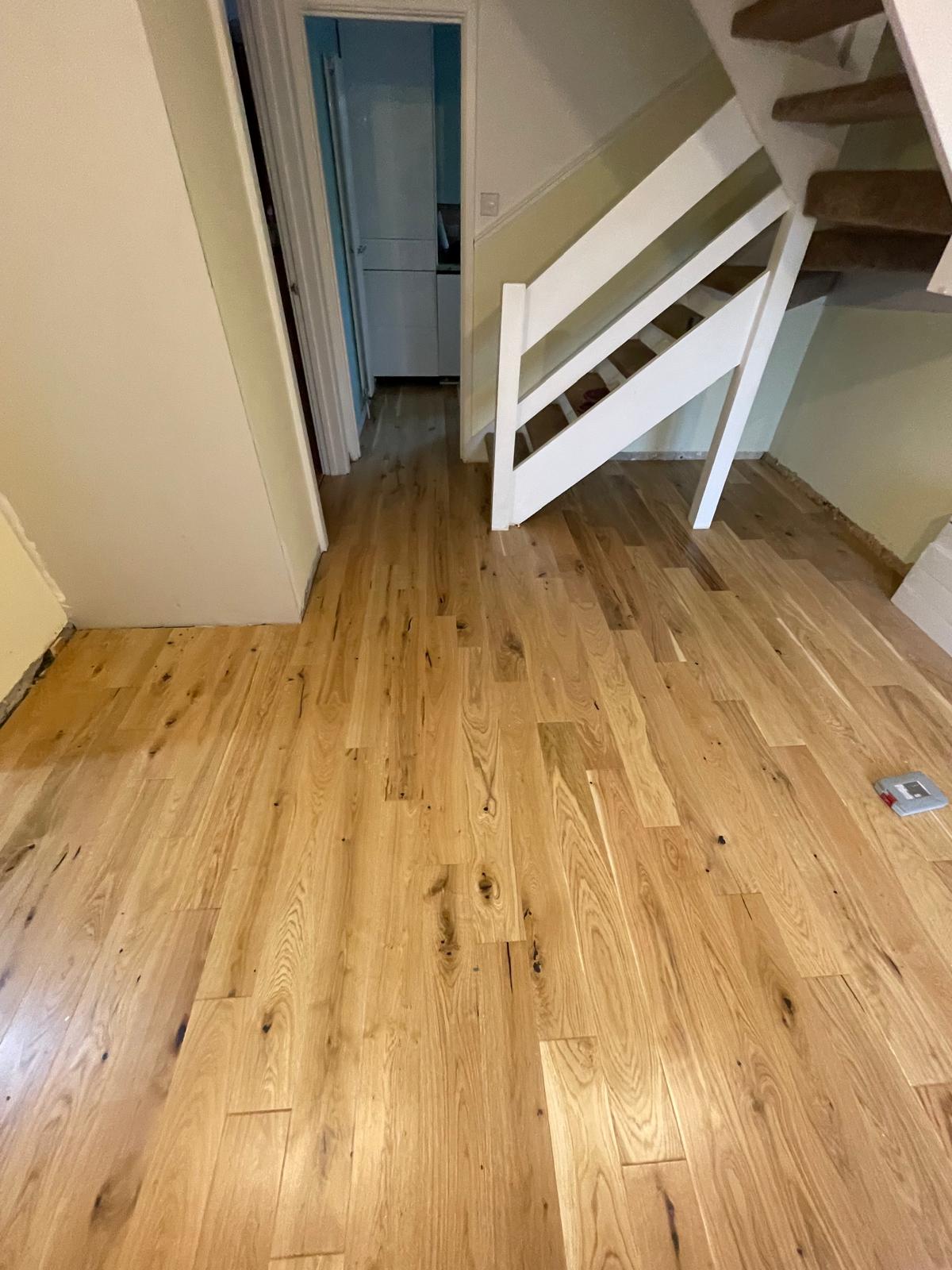 Wood floor re-fresh for a painting decorating project in Kent