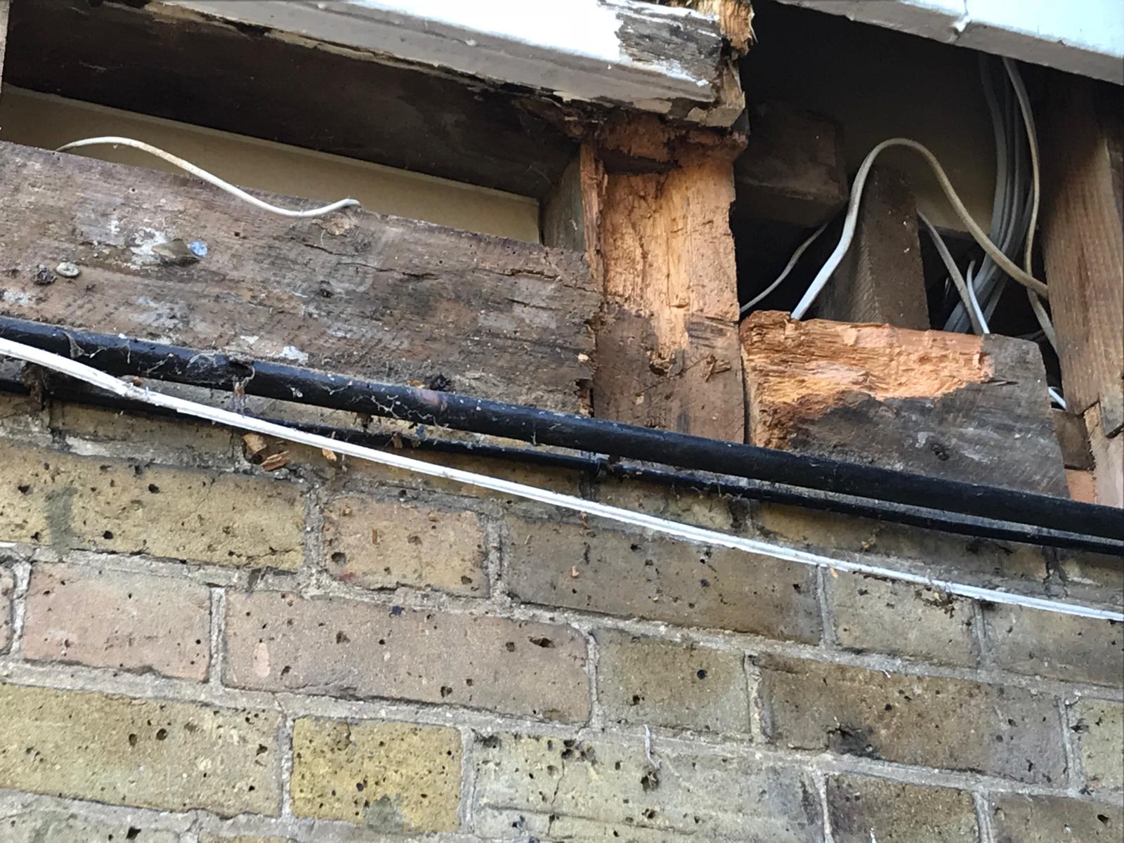 Wooden beams to be replaced on the house exterior cladding project
