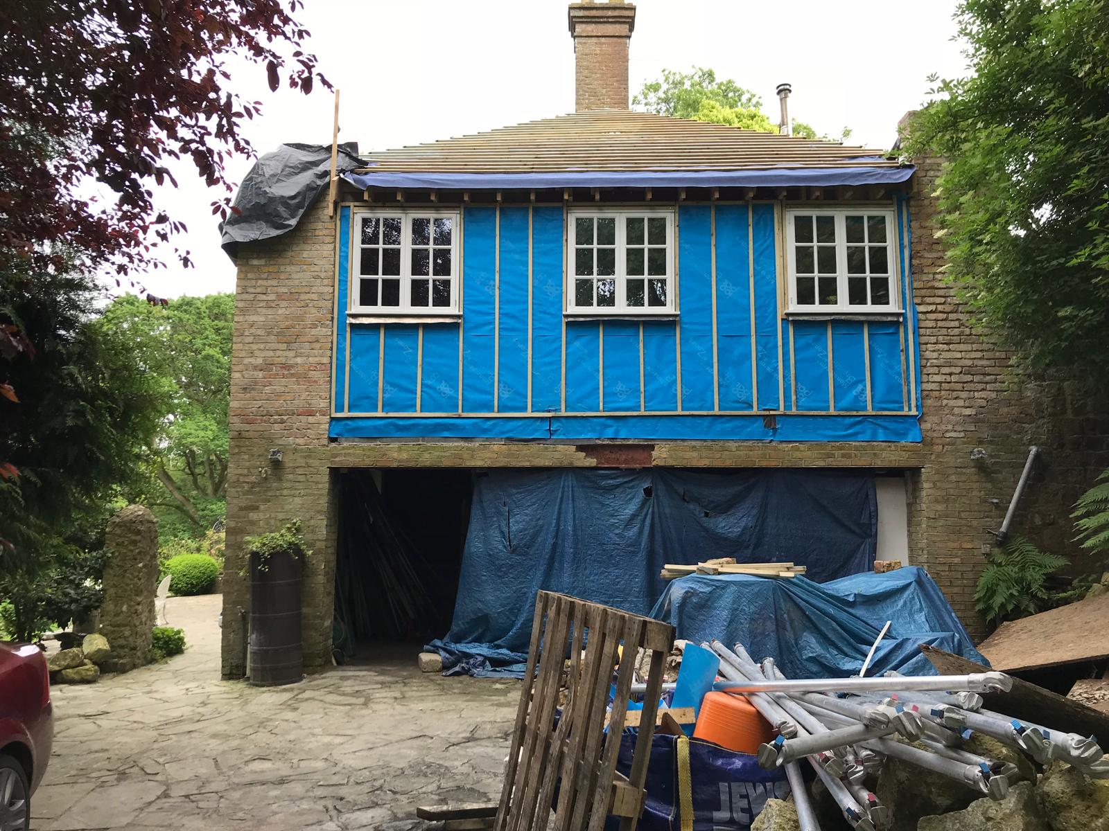 Wooden exterior cladding project in Kent