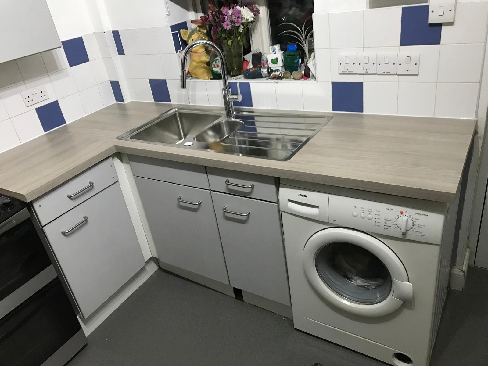 Worktop and sink installation for a local project