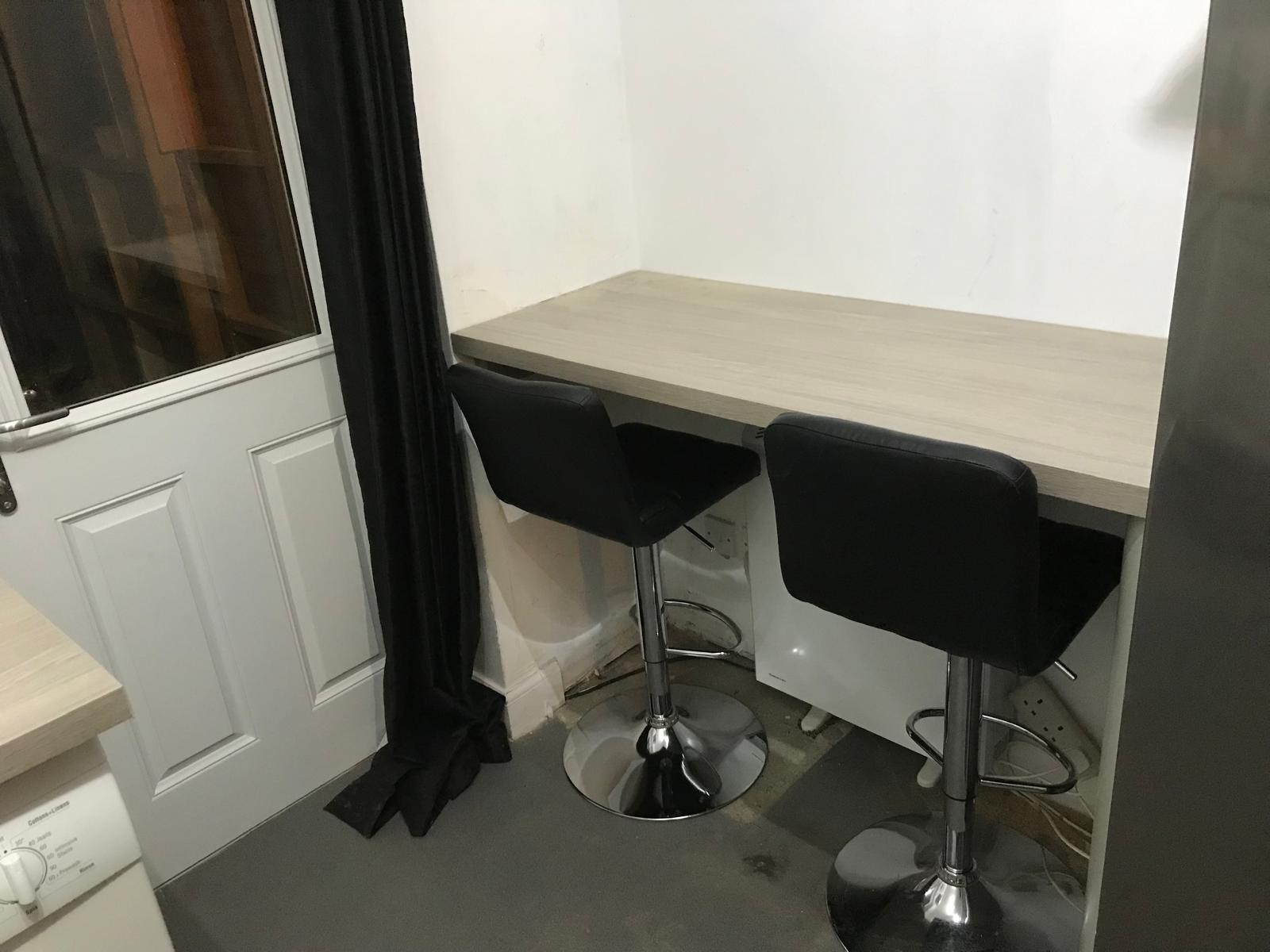 Worktop breakfast bar area built for local project