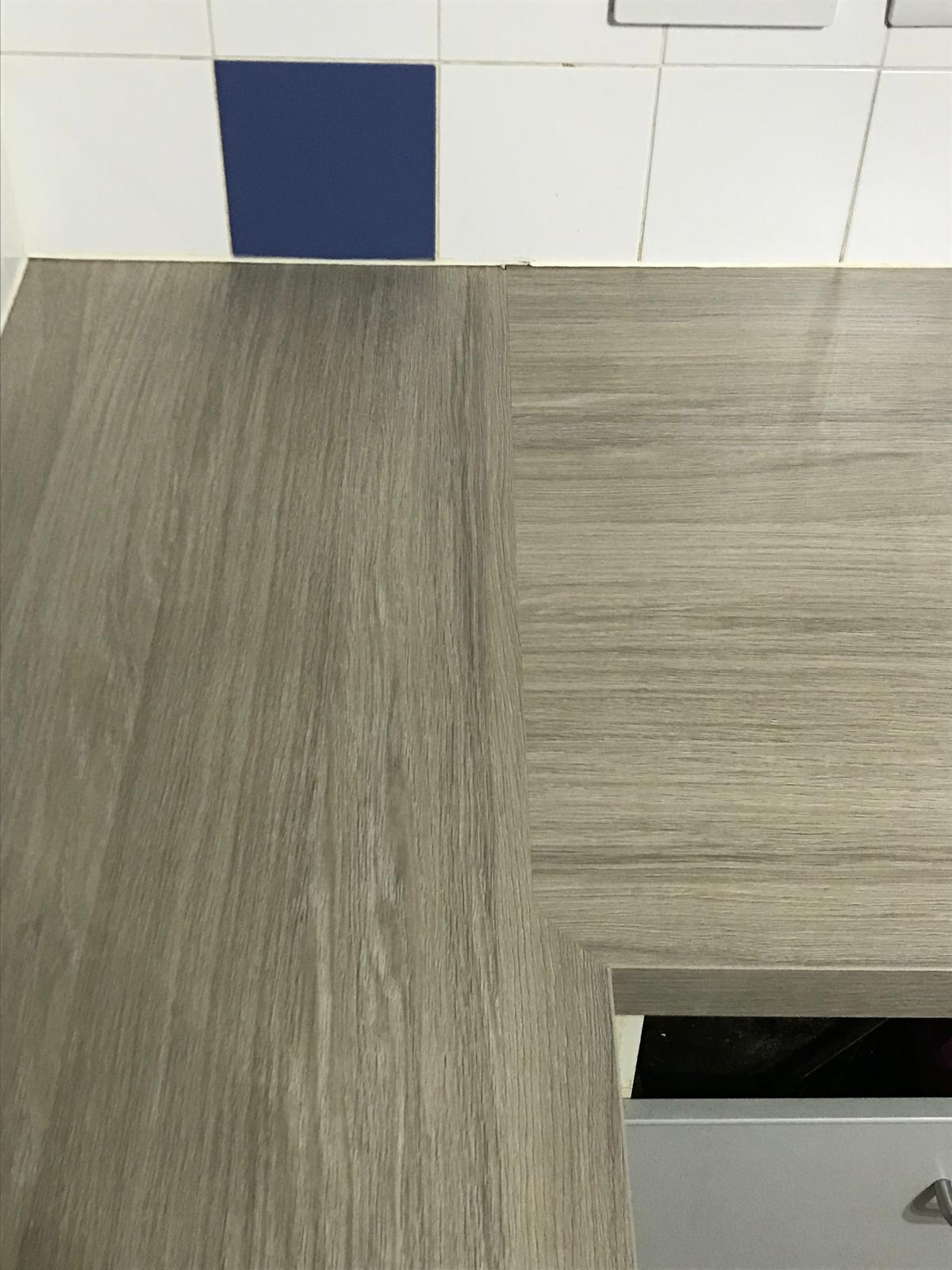 Worktop installation corner section